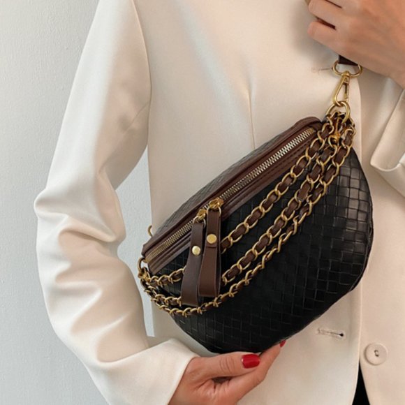Luxury Leather Small Chain Women\'s Fanny Pack or Cross-body main image 4